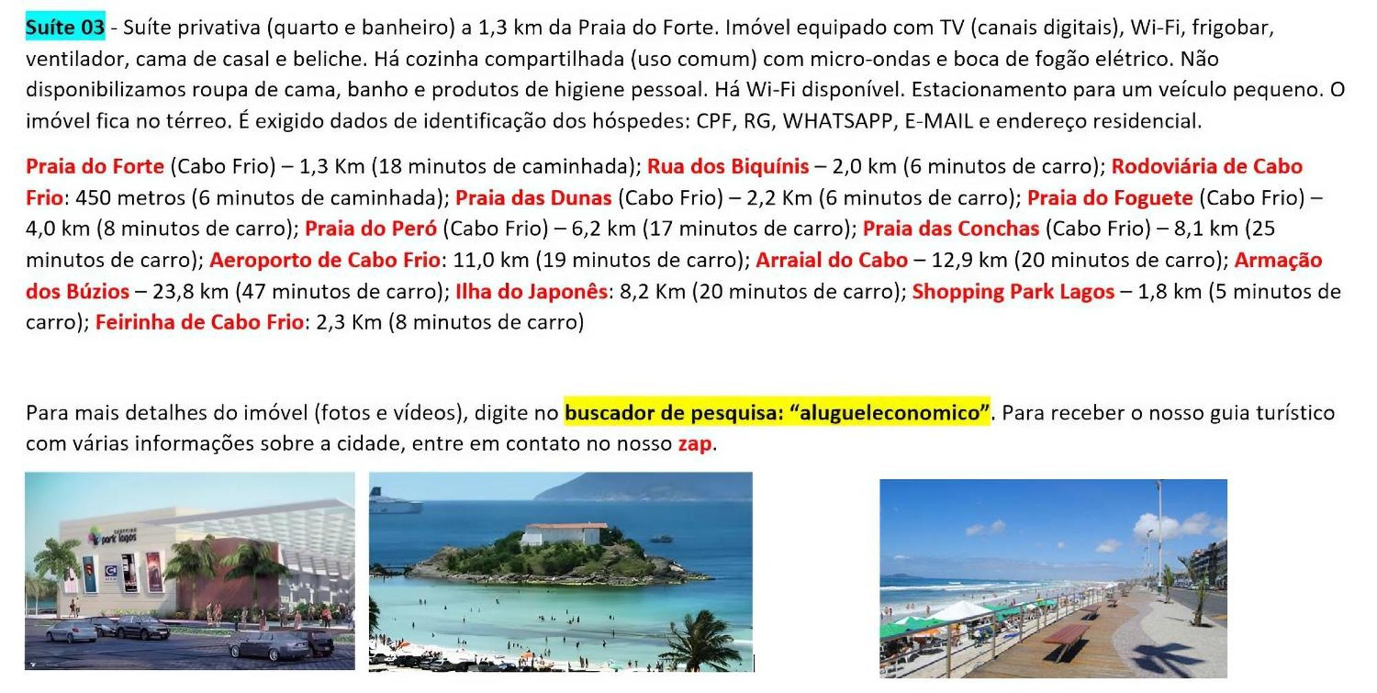 Cabo Frio - Suites - Jardim Flamboyant - Aluguel Economico Exterior photo